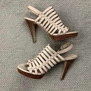 Elegant Cream Strappy Heels